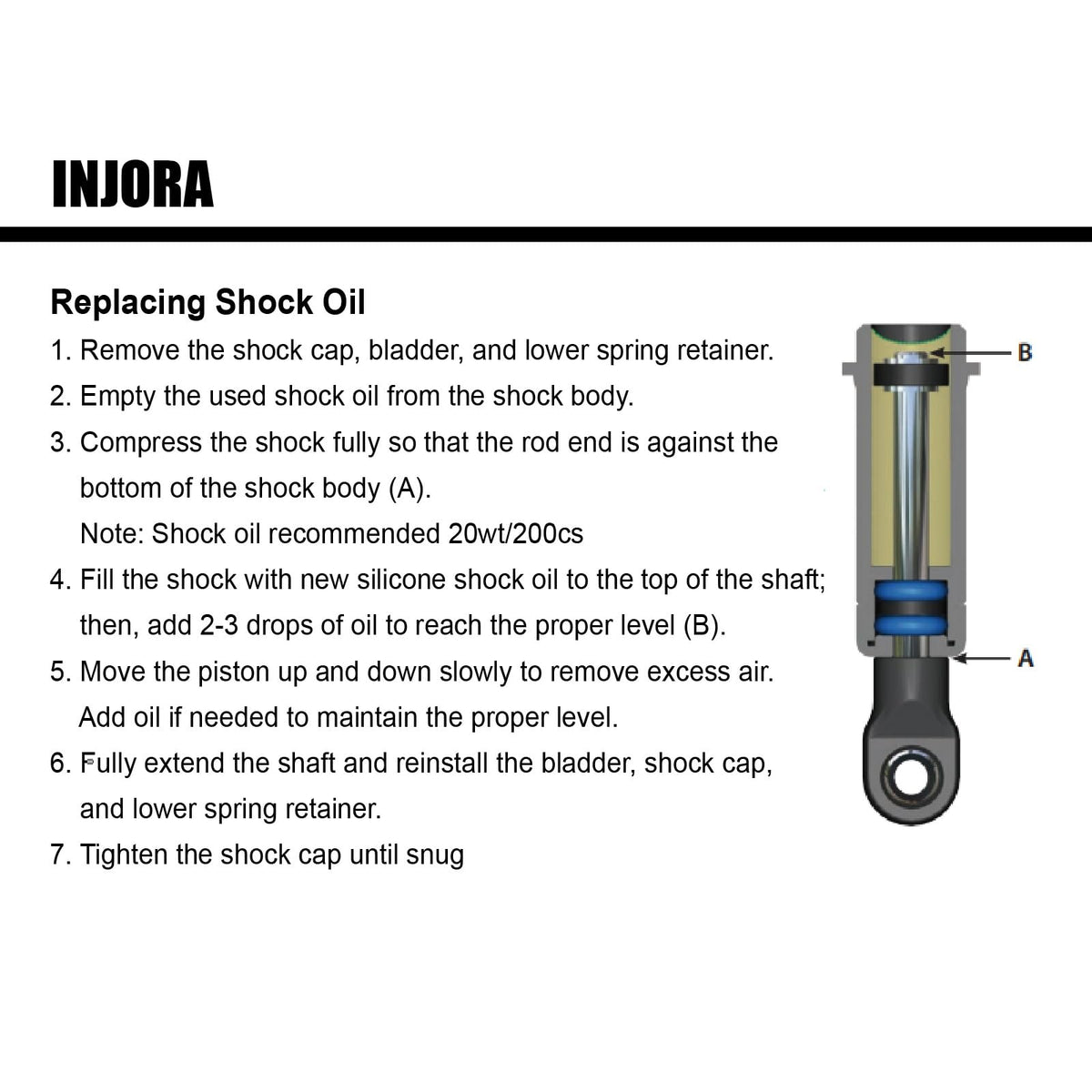 INJORA aluminum body shocks endure demanding trails