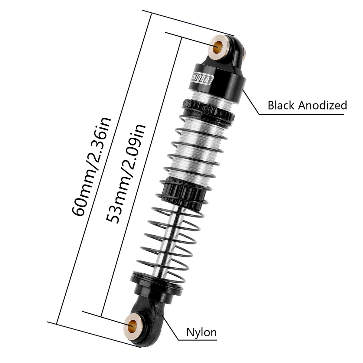 INJORA 53mm shocks compatible with K10 High Trail for precise control
