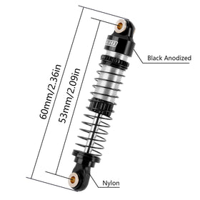 INJORA 53mm shocks compatible with K10 High Trail for precise control