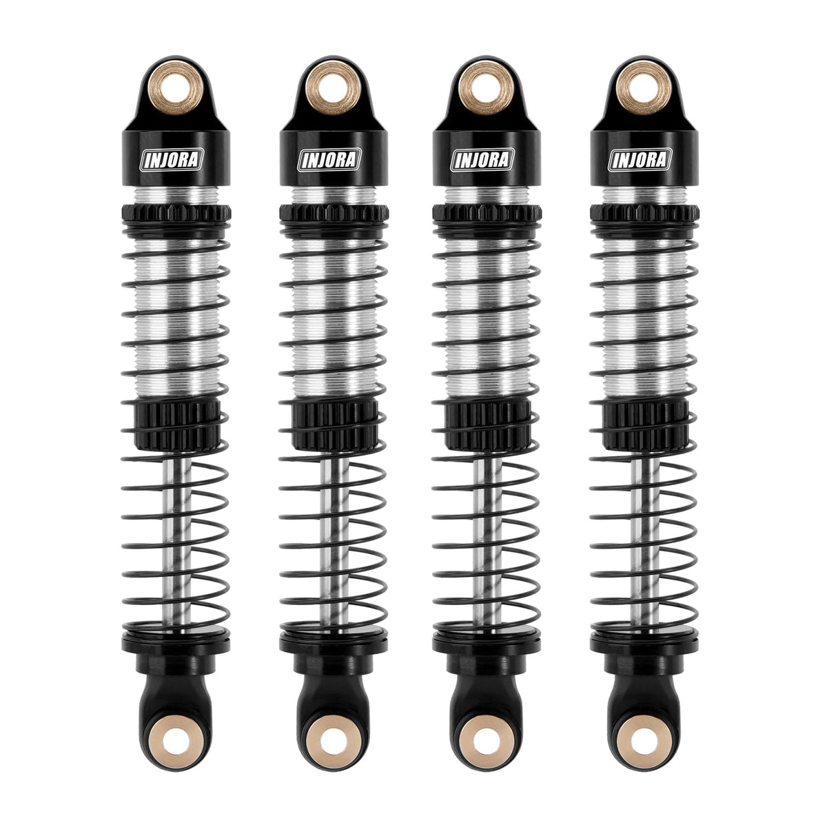 INJORA 59mm threaded shock absorber with CNC aluminum body for durable RC crawling