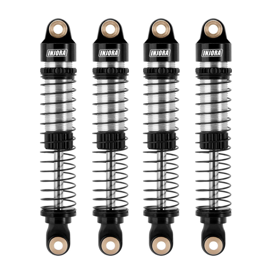 INJORA 59mm threaded shock absorber with CNC aluminum body for durable RC crawling