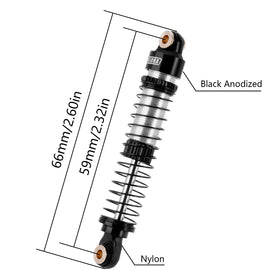 INJORA 59mm threaded shock absorber nylon bottom rod end enhances stability