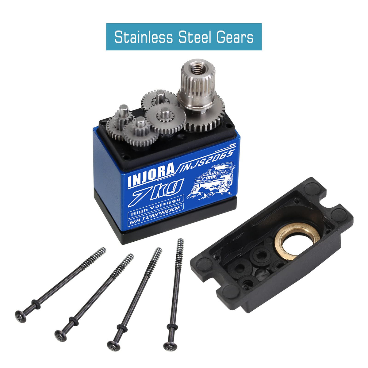 INJORA 7KG 2065 micro-servo dimensions in mm for model fitting