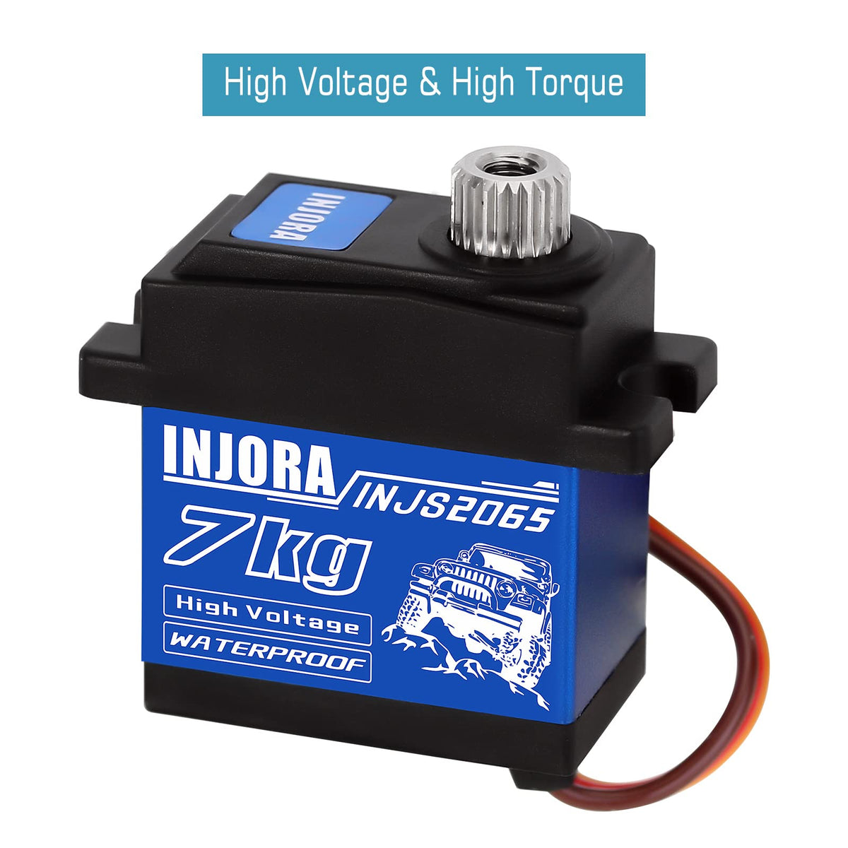 INJORA 7KG 2065 micro-servo internals and gear clarity for durability