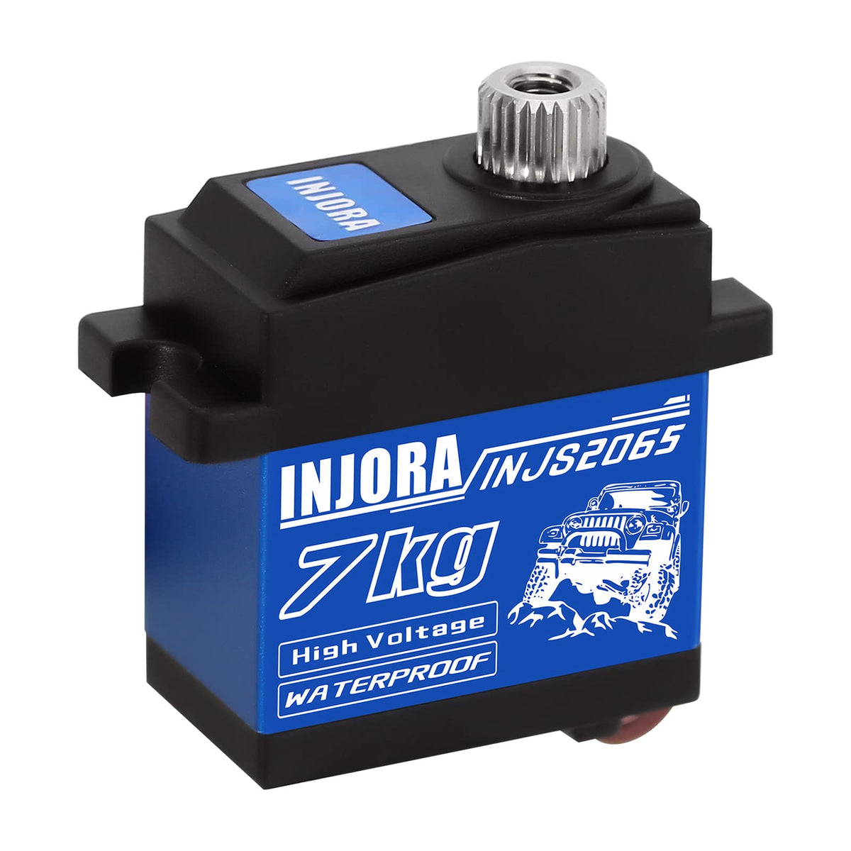 INJORA 7KG 2065 micro-servo top view showing compact profile for precise steering
