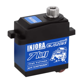 INJORA 7KG 2065 micro-servo top view showing compact profile for precise steering