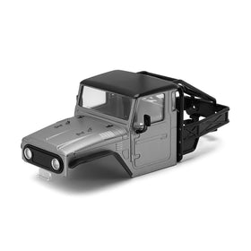 INJORA 87g IR40 shell grey front view on TRX4M Defender Bronco upgrade.
