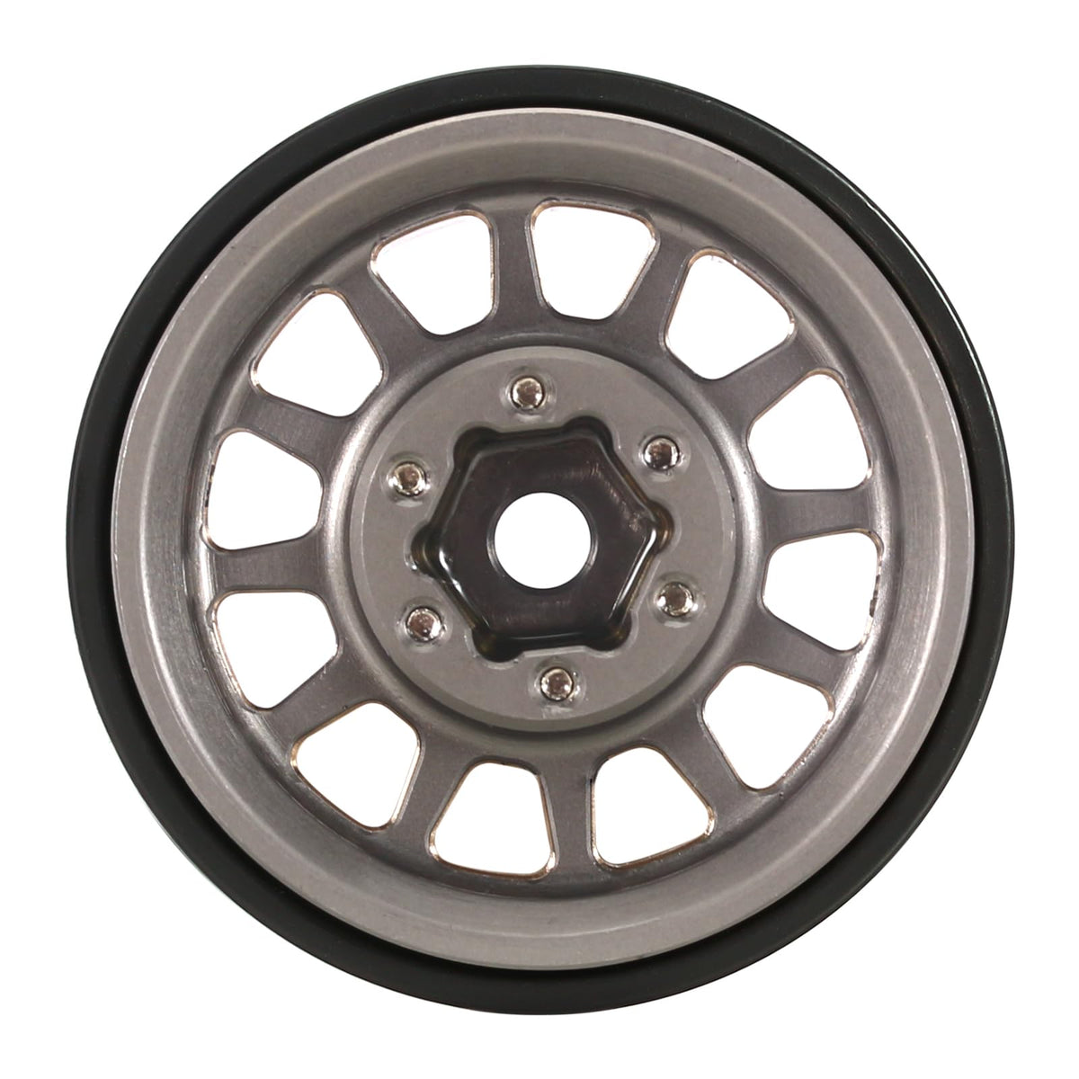 INJORA aggressive stance wheels in grey improve visual presence