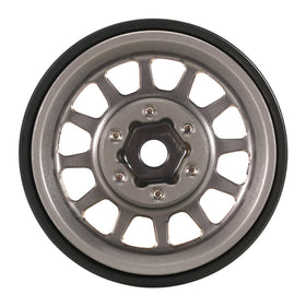 INJORA aggressive stance wheels in grey improve visual presence