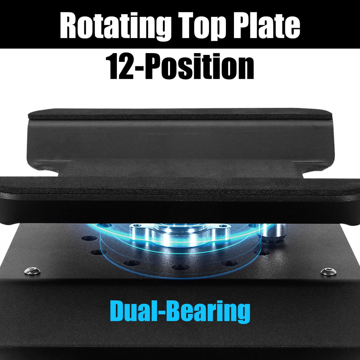 INJORA stand top-plate rotation demonstrates 12-position display angles.