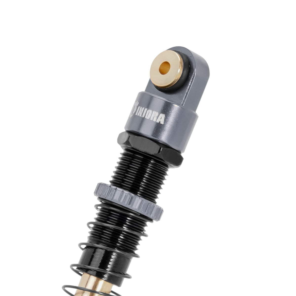 INJORA aluminum shock body presents rugged durability for AX24 upgrades.
