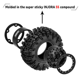 INJORA aluminum wheel upgrade enhances durability for TRX4M crawlers.