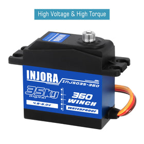 INJORA aluminum winch spool standard 23T for durable RC setups