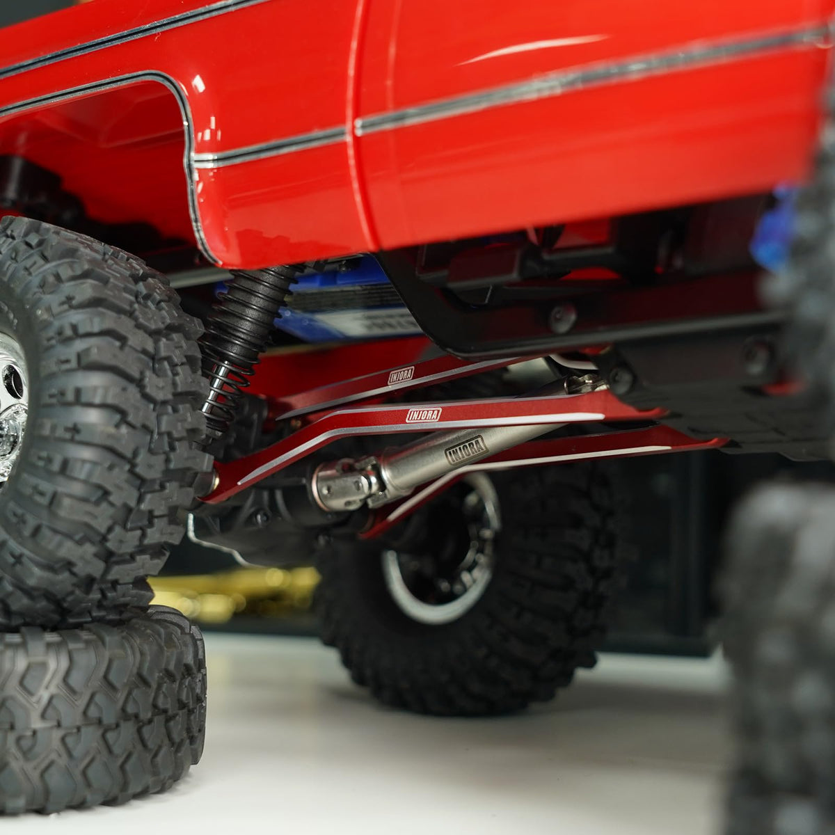 Anodized aluminum finish resists wear in rugged terrains