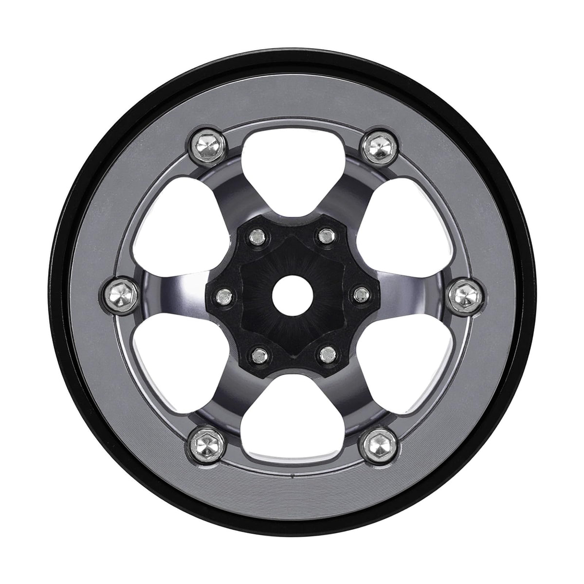 INJORA anodized finish grey wheel adds durable color and style.