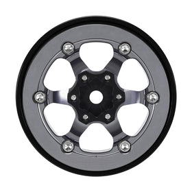 INJORA anodized finish grey wheel adds durable color and style.