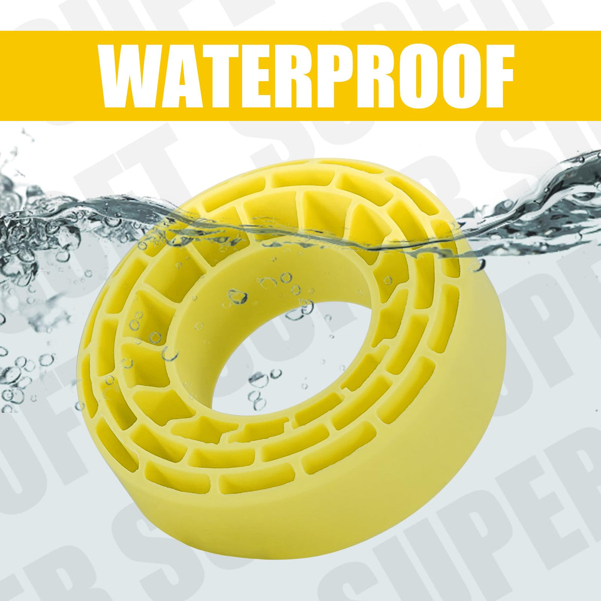 INJORA assembled tire with insert mounted on an RC wheel for easy swap