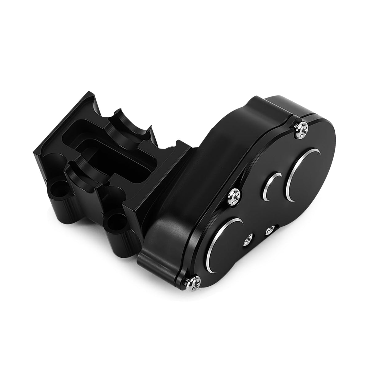 INJORA transmission assembly closeup highlights CNC-machined accuracy.