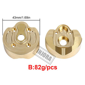 INJORA brass knuckle cap packaging and ready-to-install upgrade for AXI03007 and Capra 1.9 UTB