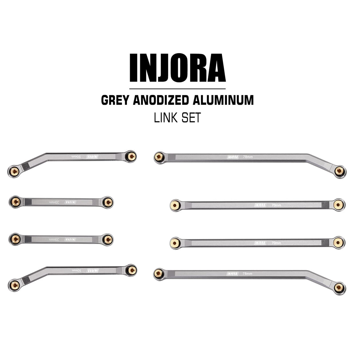 INJORA high clearance kit enhances climbing clearance on rugged terrain