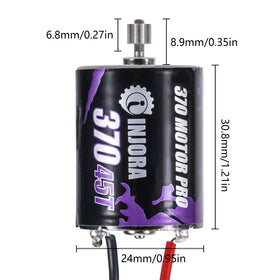 INJORA ball bearings reduce wear for smoother RC performance.