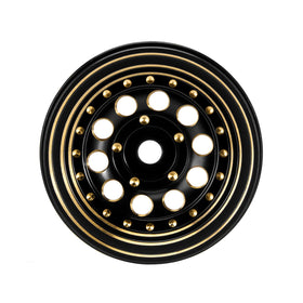 INJORA brass beadlock wheel designed for 1/18 TRX4M crawlers improves stability.