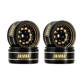 INJORA beadlock brass wheel for 1/24 Axial SCX24 with precise CNC finish and enhanced stability.