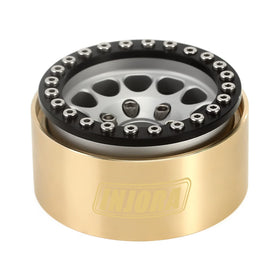 INJORA 4-piece brass beadlock weight set ready for install
