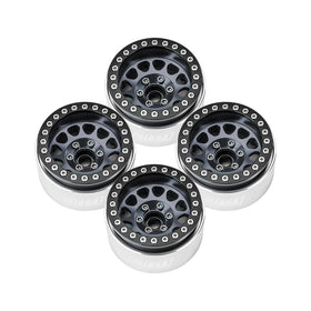 INJORA beadlock wheel in black and gray finish.