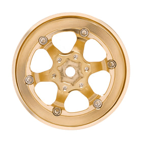 INJORA brass four-pack provides a complete wheel upgrade for quick swaps.