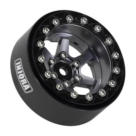 INJORA beadlock wheel compatible with 1.3 tires grey for SCX24 TRX4M.