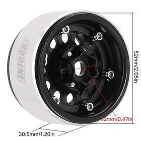 INJORA wheel hub design supports better climbing performance on tough terrain.