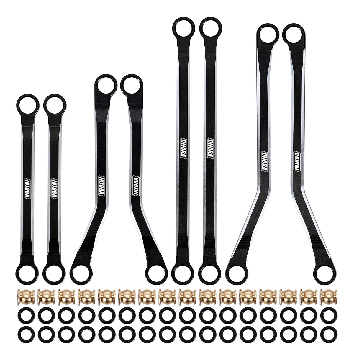 Bent-link geometry increases clearance during challenging climbs and rough terrain.