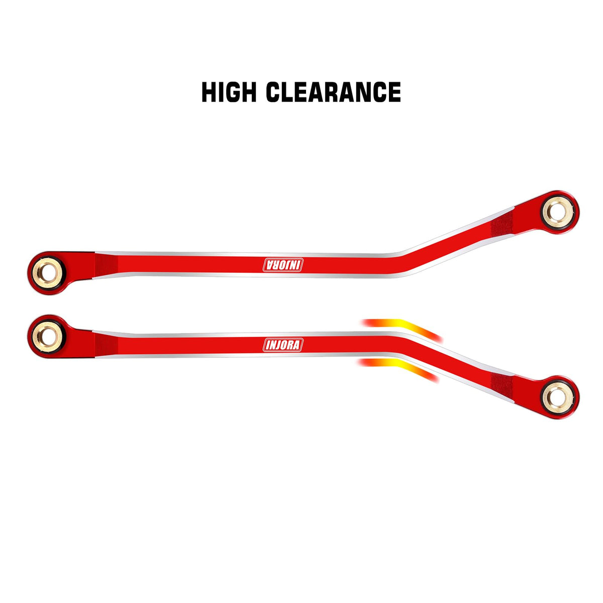 Bent links shown for improved ground clearance during climbs