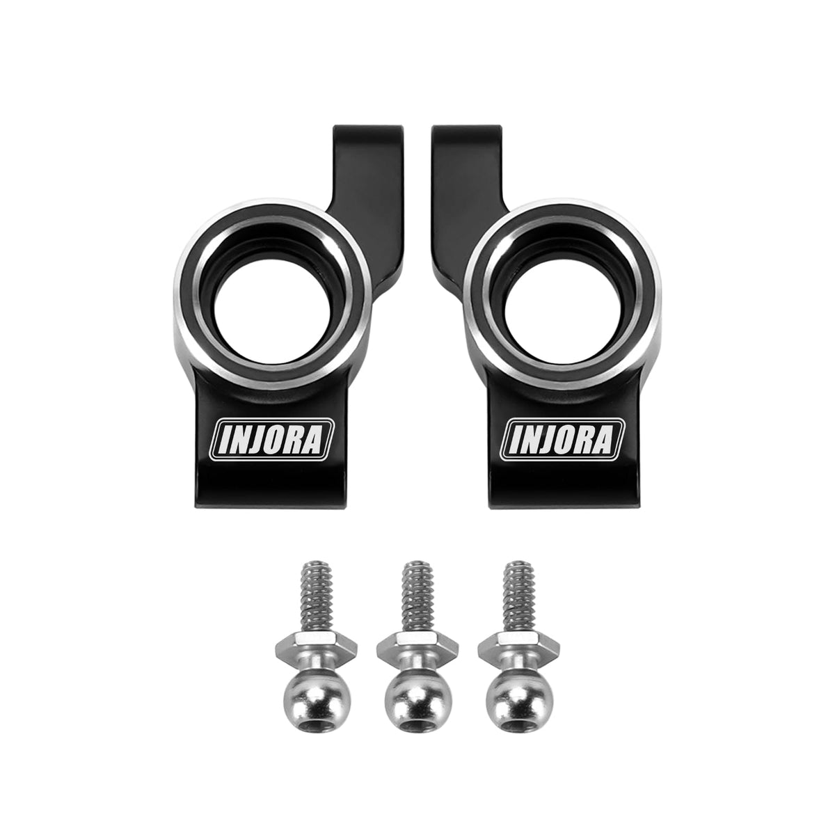 INJORA black anodized finish with silver edges for a premium look