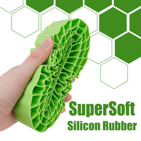 INJORA blue medium silicone tire insert provides strong sidewall support for rugged terrain.