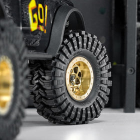 INJORA brass beadlock wheel project-ready upgrade kit for 1/24 and 1/18 models.