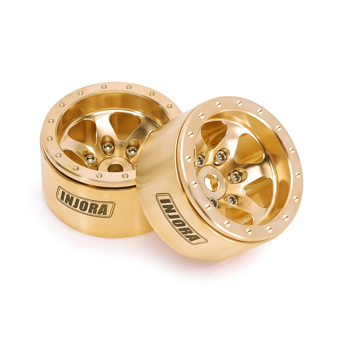 INJORA brass beadlock wheel hub 7mm ensures secure fit