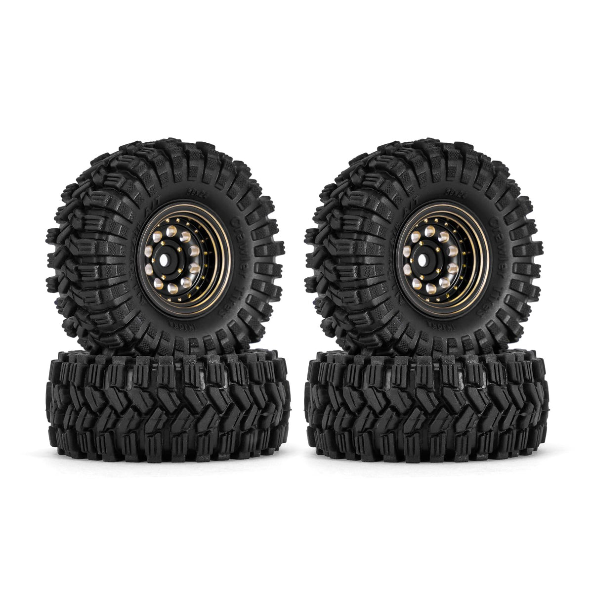 INJORA brass beadlock wheel with offset minus 2.65mm for rugged RC trails