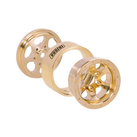 INJORA brass beadlock wheel side view showing durability