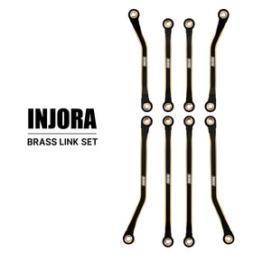 INJORA brass chassis links CNC machined precision upgrade for durable RC crawling