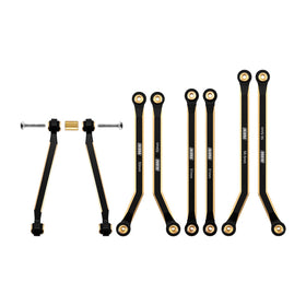 INJORA brass high-clearance front 4-links for SCX24 set