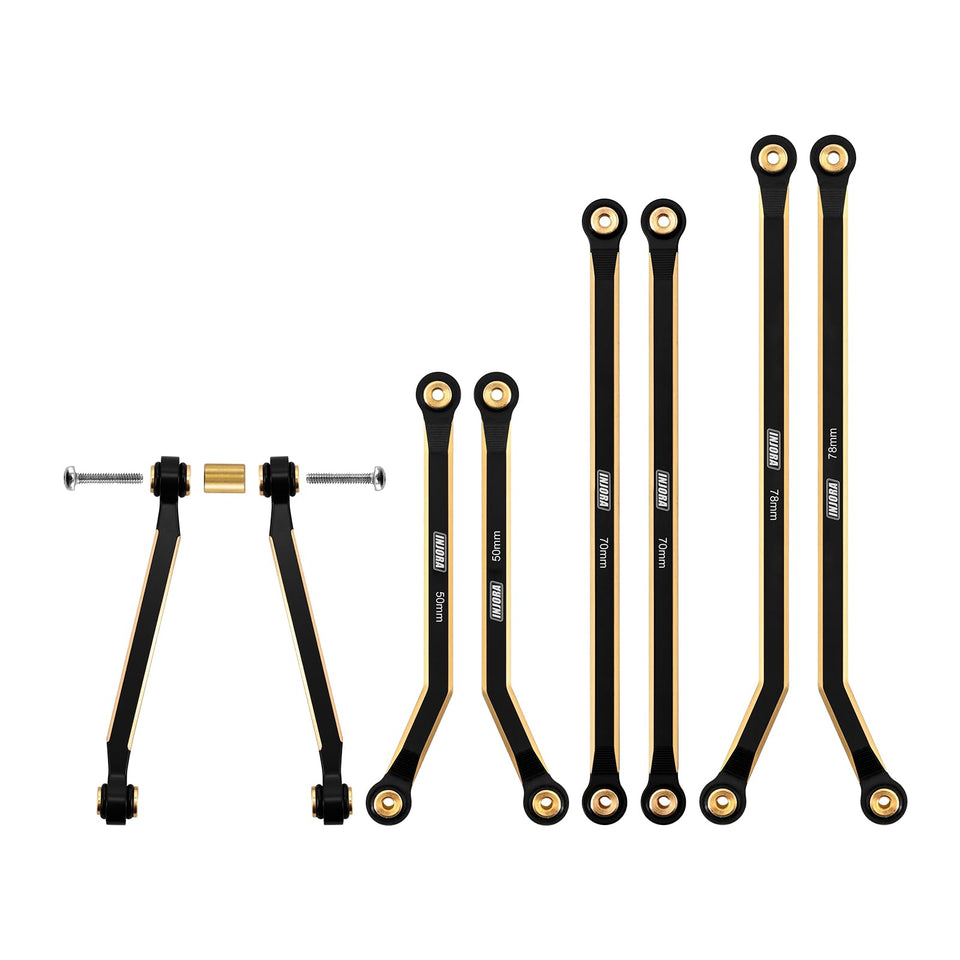 INJORA brass high-clearance front view improves stability on rough terrain.