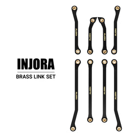 INJORA brass high-clearance links cross-section emphasizes precise CNC machining and durable construction
