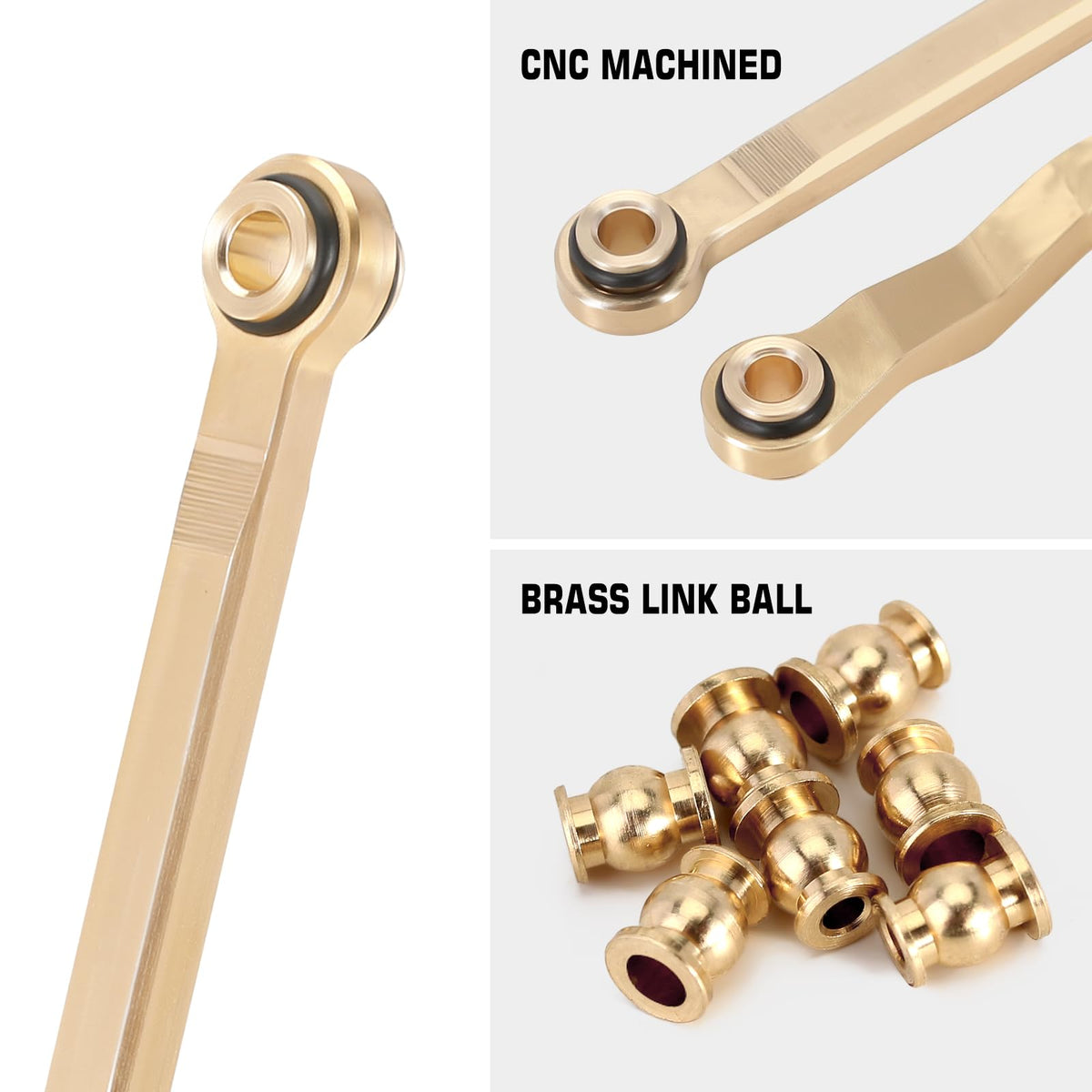 INJORA brass links in use on a climb demonstrates smoother trail performance.