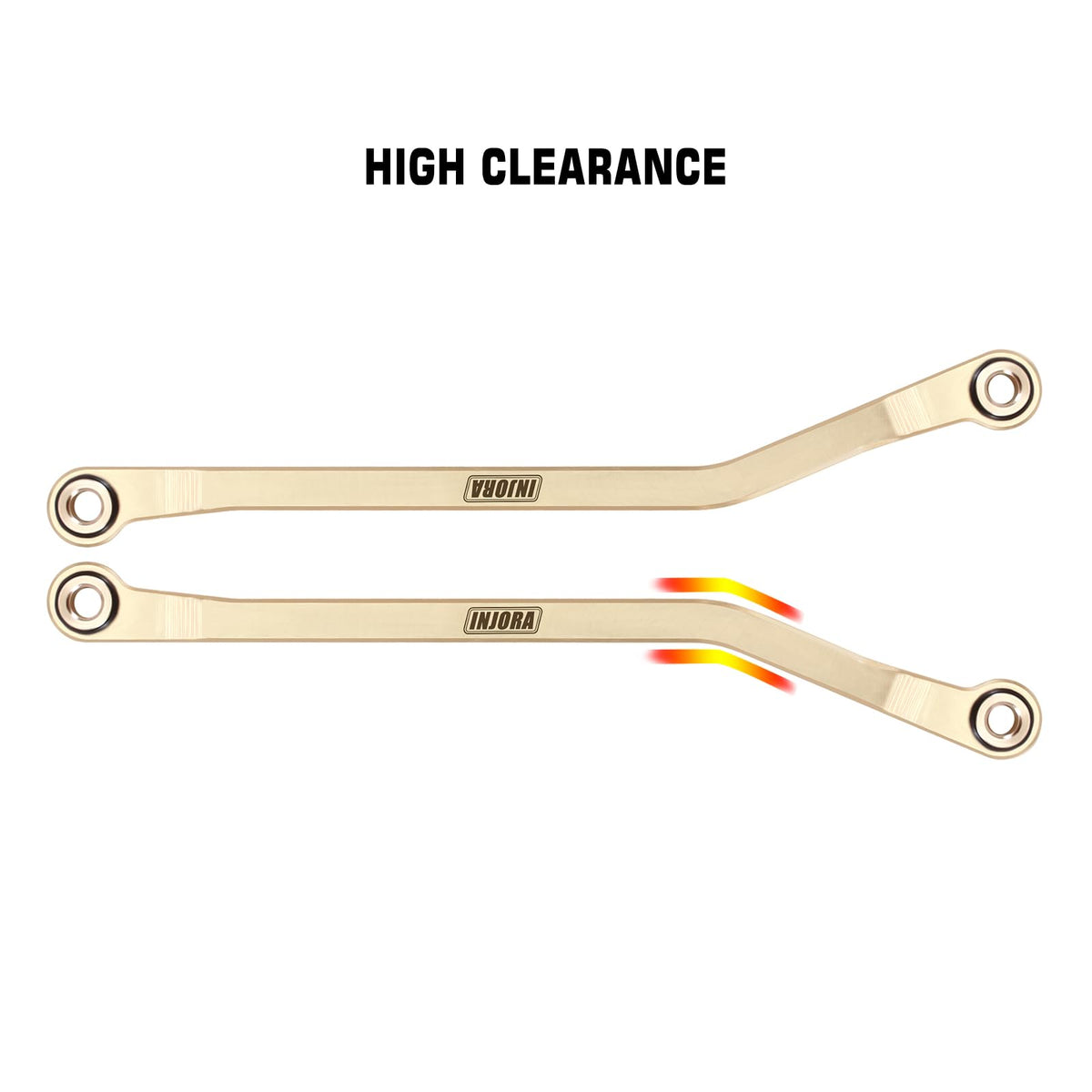 INJORA packaging image shows brass links ready for upgrade.
