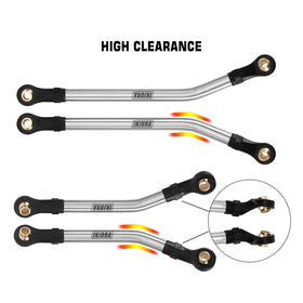 INJORA brass link balls detail for stronger joints during extreme crawling