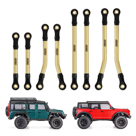 INJORA brass links installation distance improves steering accuracy during setup.