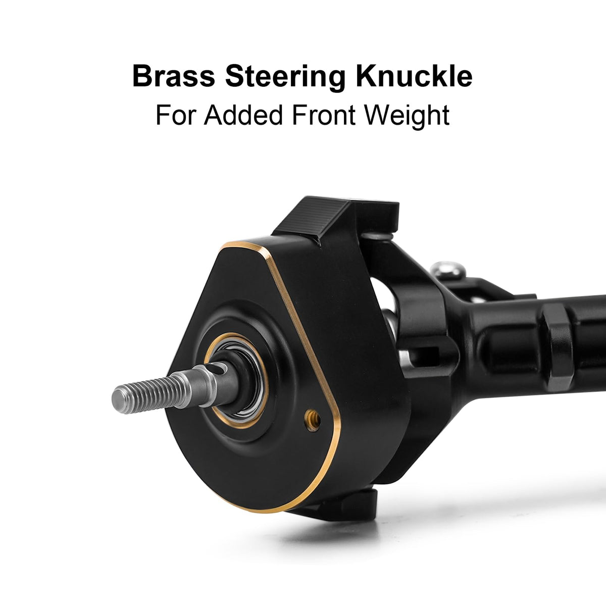 INJORA brass steering knuckles add front axle weight for better grip