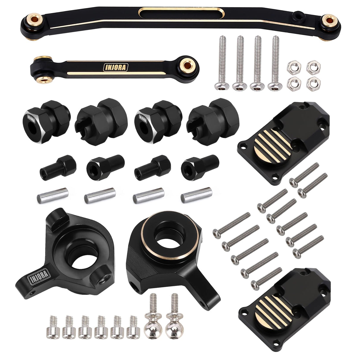 INJORA brass steering knuckle for SCX24 improves steering precision and stability